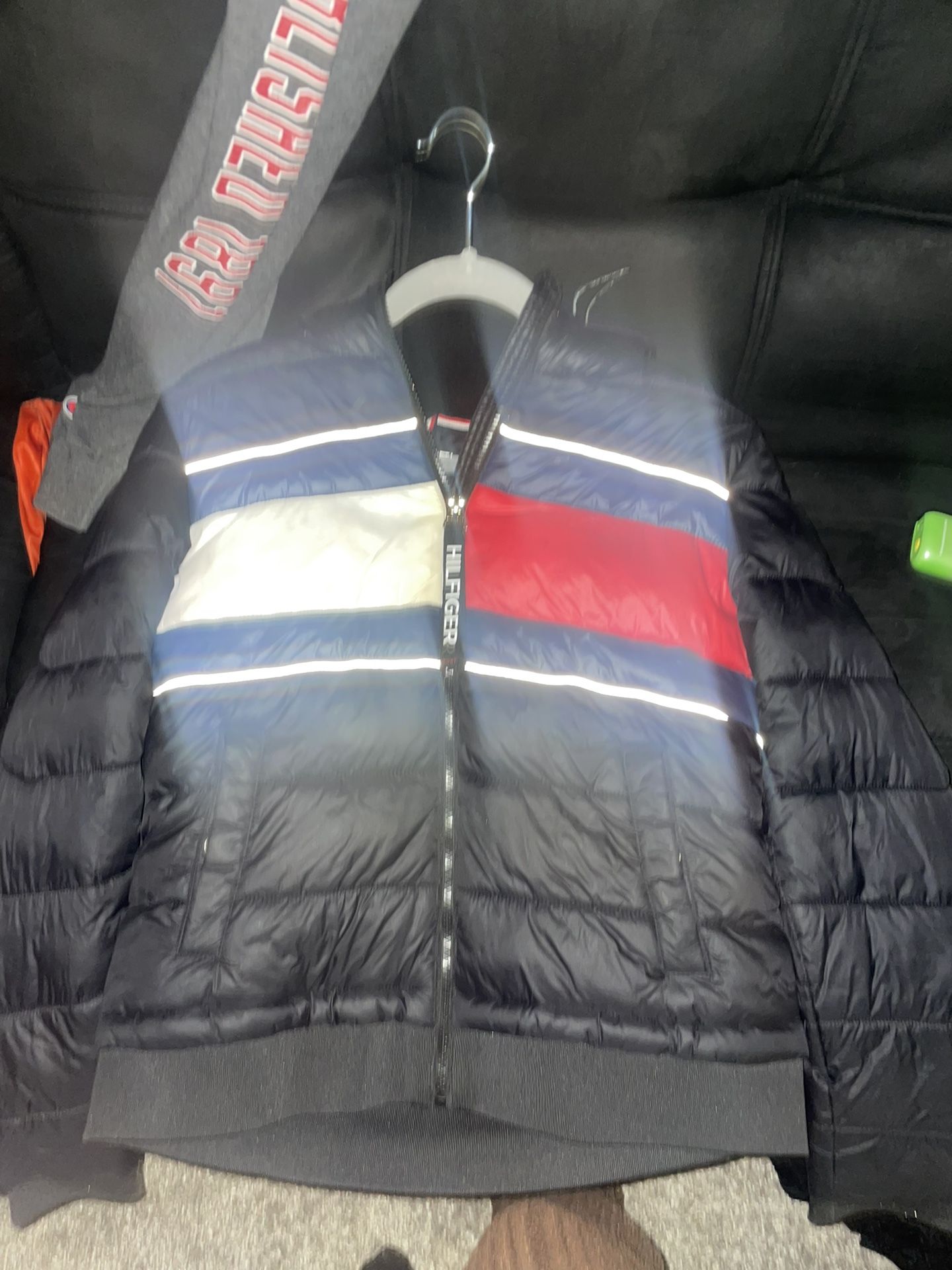 Black Tommy Hilfiger Puffer Jacket