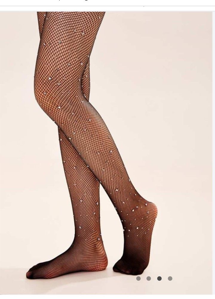 New Woman's Sexy Sparkle Rhinestone Wedding Black Pantyhose Sheer Tights Opaque-Large