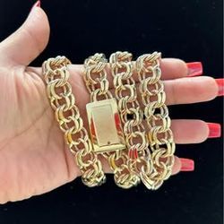 186 Grams 10kt Gold 26” Chino Link chain