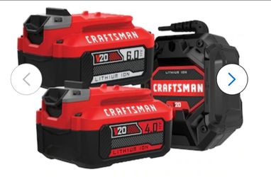 CRAFTSMAN V20 20 -Volt 2 -Pack Lithium-ion ( 4 Ah 6 Ah Battery and Charger )