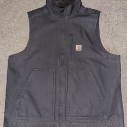 NEW! Carhartt 104277 Washed Duck Sherpa Lined Vest ~ Mens Medium Loose IRR 2nds 