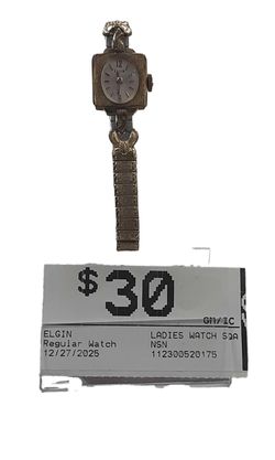 Elgin Ladies Watch Sqaure Shape Gold Regular Watch