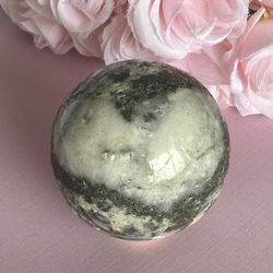 Pyrite in Quartz Sphere