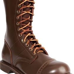 NEW SZ 8 Brown Leather Jump Boots - 10 Inches Tactical Military Boots