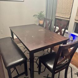 Dining table 3 Chairs & Bench 