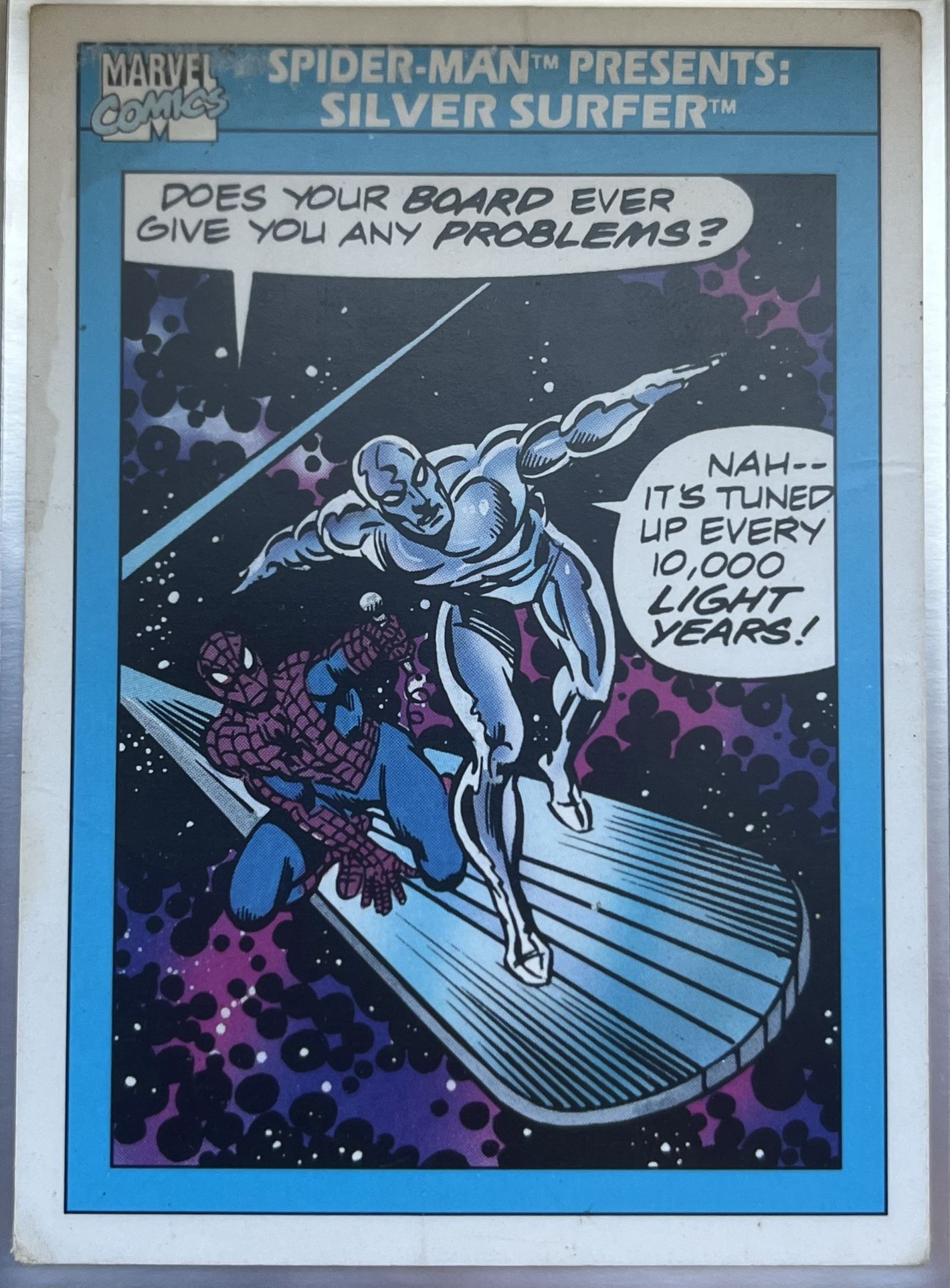 Spider-Man And Silver Surfer Comic Trading Card 1991