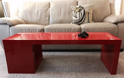 Red coffee table