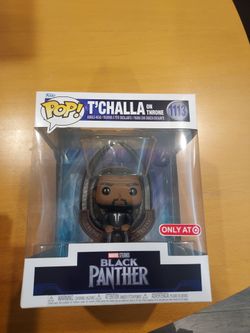 Black panther T'challa on throne funko