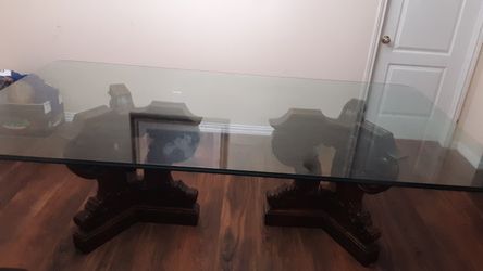 Glass dining table