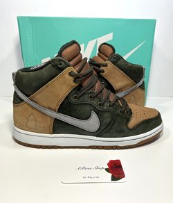 Homegrown x Nike SB Dunk High PRM ‘Sequoia’ (839693 302) Shoes Size: 10 M