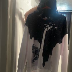 Galaxy Hoodie(black And White)