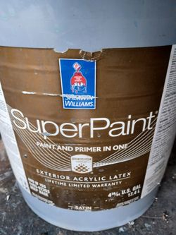 5 gallons exterior satin gray paint