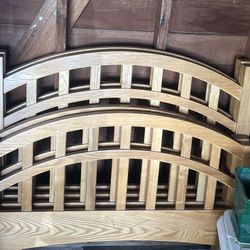 2 Pairs of Wooden Twin Headboards - Good Condition 