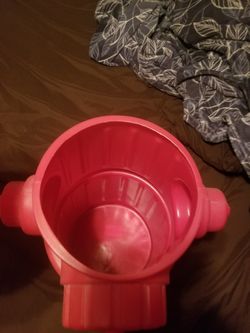 Plastic fire extinguisher toy bin