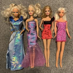 (4) BARBIE DOLLS