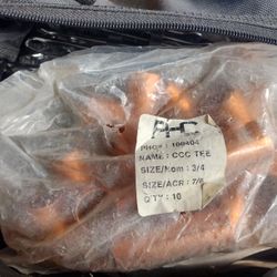 Copper 3/4  Tees 10Pack 