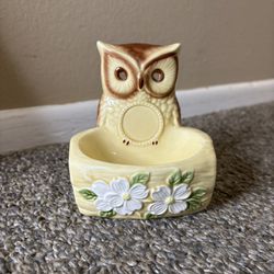 vintage owl soap holder
