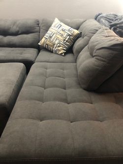 Grey Sofa Sectional with ottoman $900