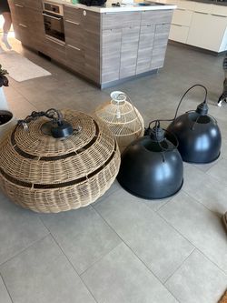 Modern pendant lights $50 each