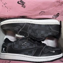 "Custom" Jordan 1 Lows Louis V's Travis Scott Collabs US 11 New 