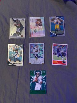 NFL Football Trading Card Lot - Jalen Hurts, Justin Herbert, Lamar Jackson