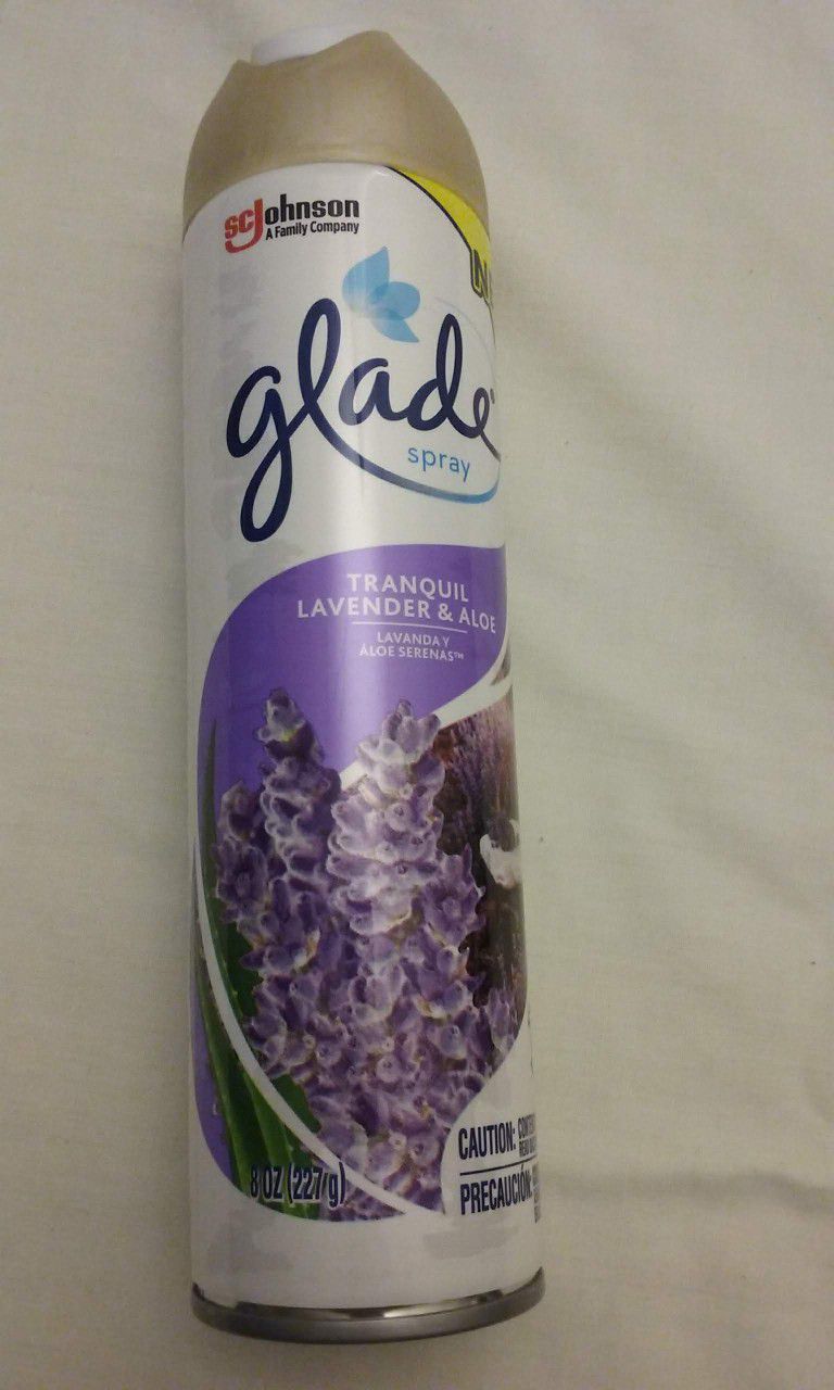Glade Spray (SC Johnson) Tranquil Lavender & Aloe Spray 8 OZ, NEW

