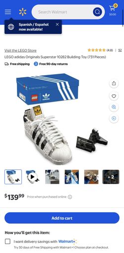 Brand New LEGO adidas Originals Superstar 10282 Building Toy (731 Pieces)