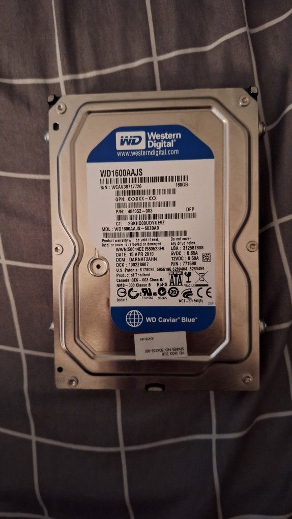Western Digital Caviar Blue 160GB hard disk drive