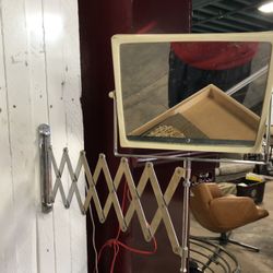 Vintage Mirror Accordion Swing Arm 