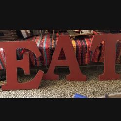 Wooden Letters Sign Diner EAT