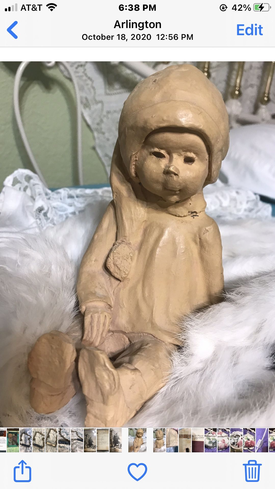 Adorable Vintage 1969 “Urchin” Sculpture by Dave Grossman.