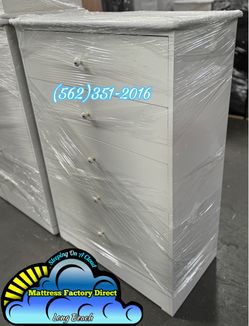 Five drawer white compressed cajonera Comoda mueble chest