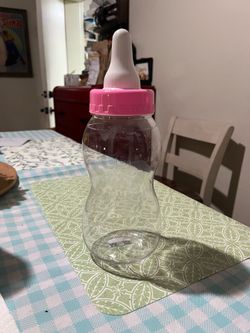 Large Plastic Baby Bottle Piggy Bank