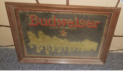 BUDWEISER KING OF BEERS SMOKED MIRROR