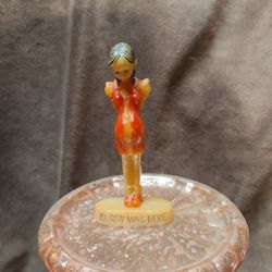 Vintage WWII Era Kilroy Was Here Pregnant Girl US Militaria Figurine
