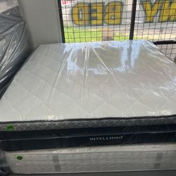 KING SIZE INTELLIBED MATTRESS & BOX SPRINGS BED SET