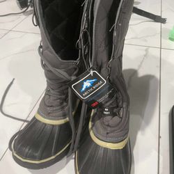 Arctic Ridge Women's Tall Winter Boots Lace Up Black Size 8M