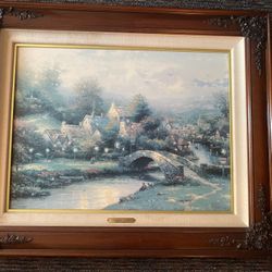 Thomas Kinkade Lamplight Village Painting