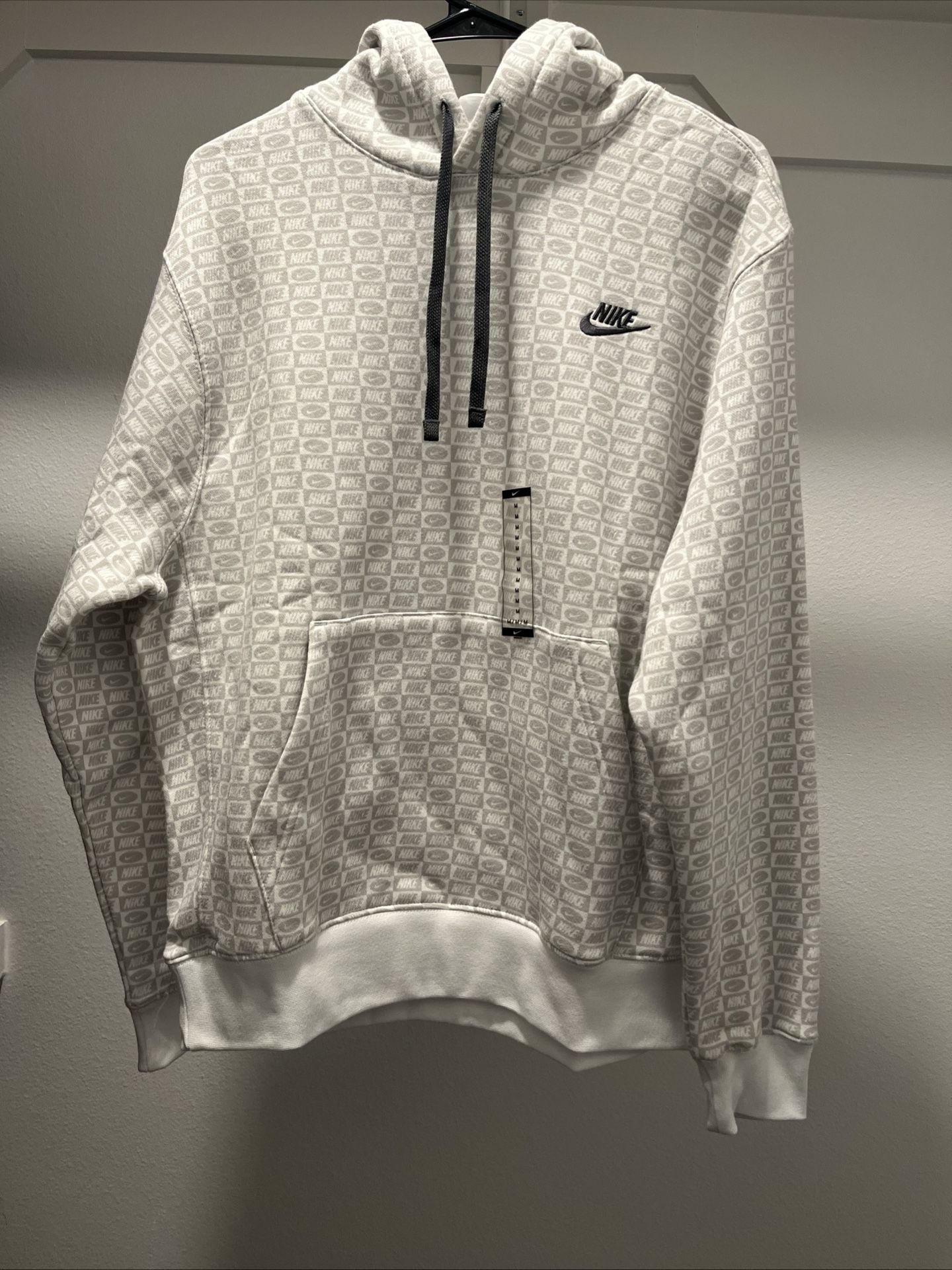 Nike Pullover Hoodie Unisex Size S-M HJ6886-121 White/Gray