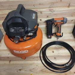 Ridgid Air Compressor W/18ga Nailer