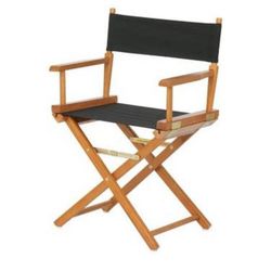 Casual Home 30-inch Director Chair Black Frame 