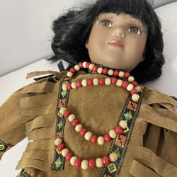 Rare Vintage Native American Porcelain 16" Artmark Chicago Doll
