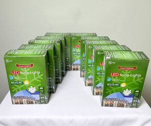 New! 10 Boxes of LED Icicle Lights, Indoor/Outdoor