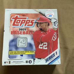 2021 tops baseball box sealed series 1 with a total of 16 packs