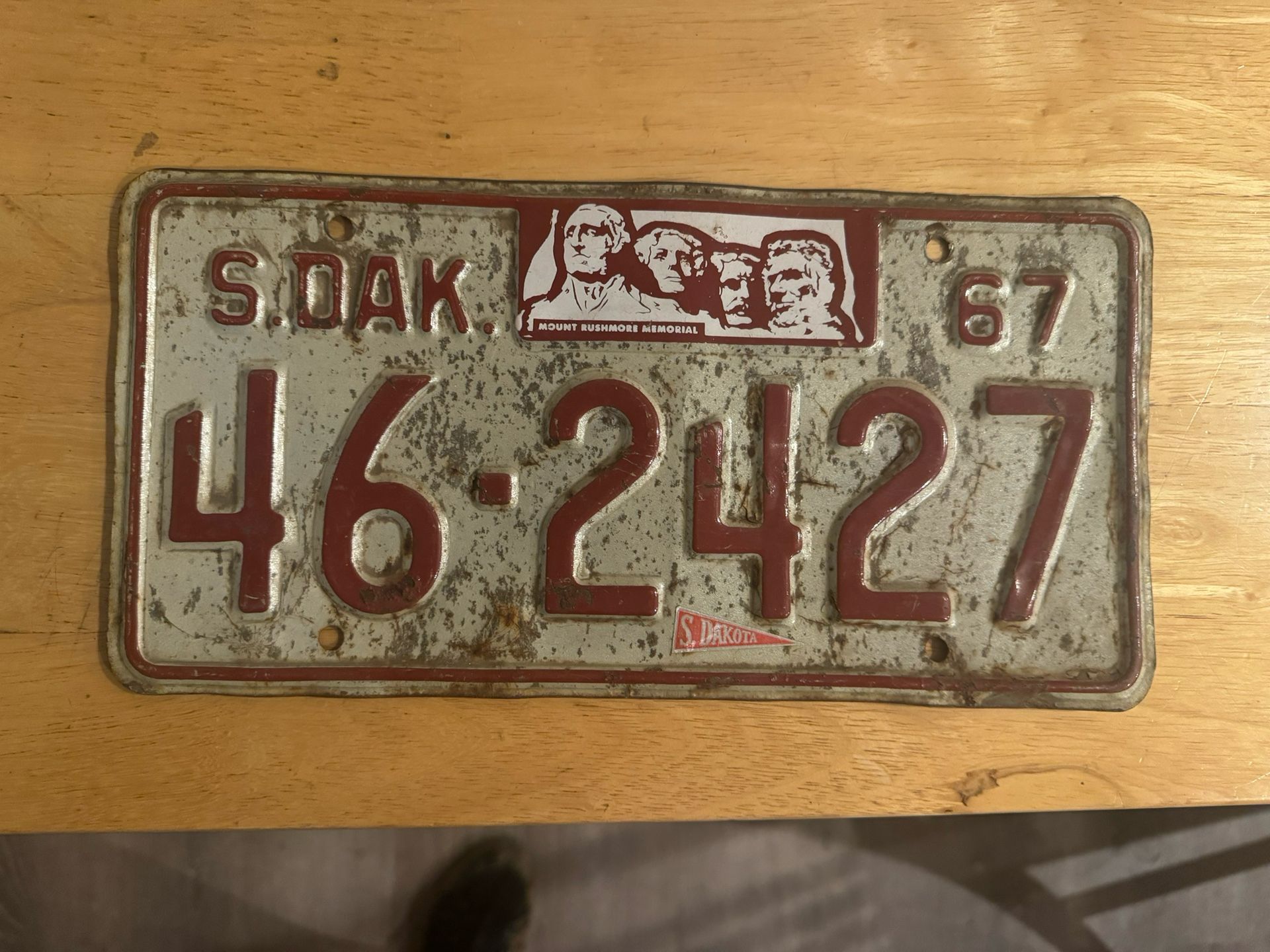 1967 South Dakota License Plate