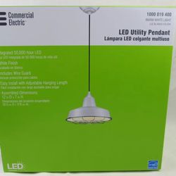 Commercial Electric LED Utility Pendant Light 