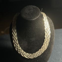 NEAR SPOT PRICE SALE ‼️ - Long Sterling Silver Woven Link Necklace 