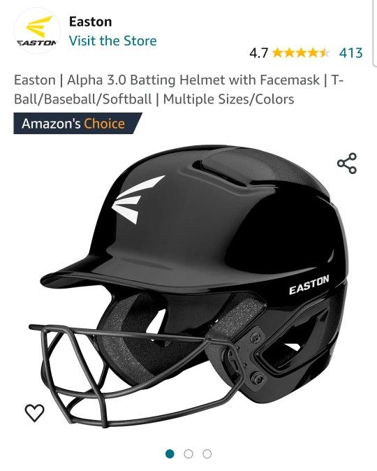 Easton Alpha 3.0 Size Med / Large Batting Baseball Helmet with Facemask Msrp $49.95