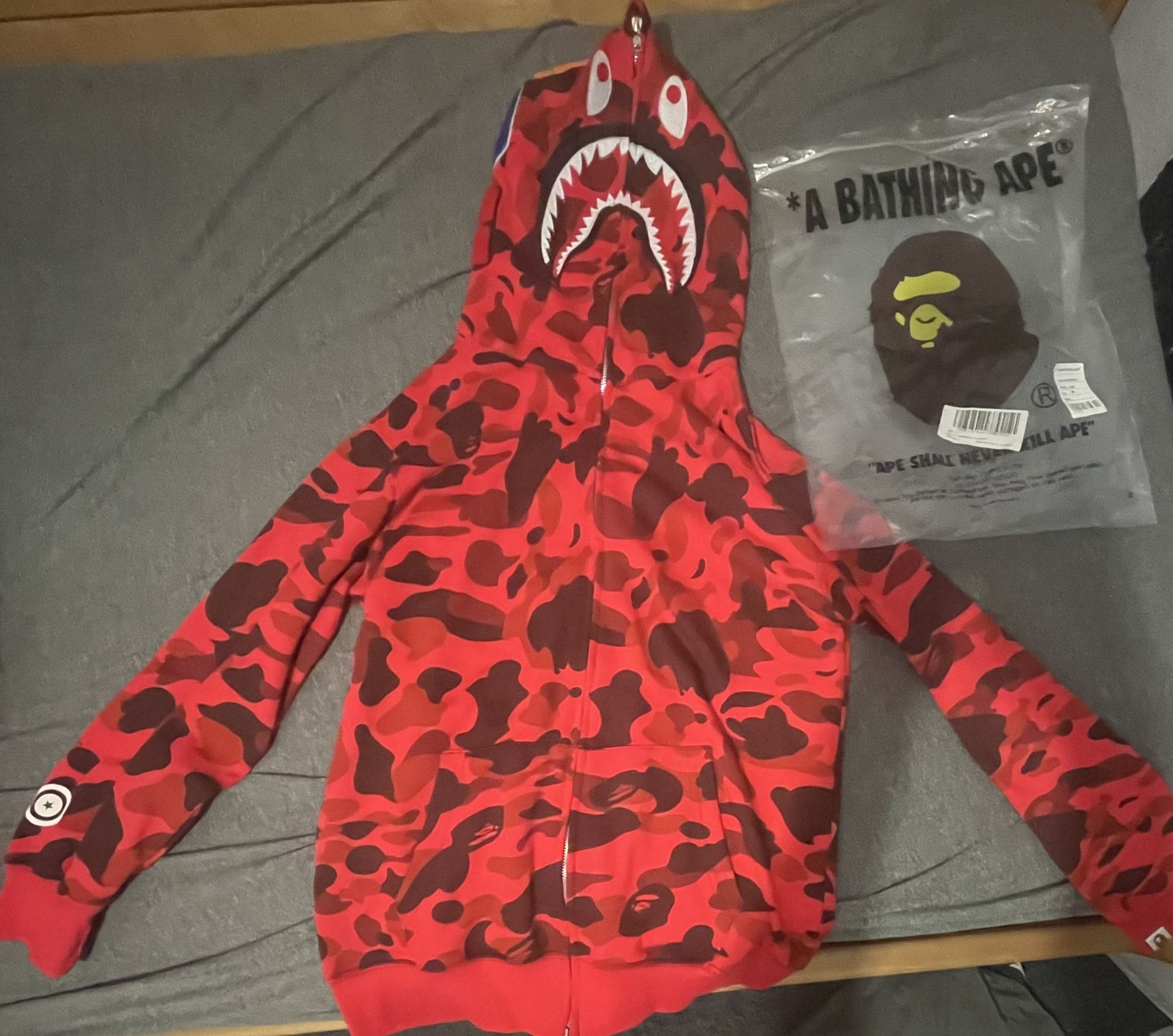 Red Bape Hoodie Size Medium