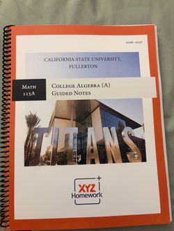 MATH 115A/B Guided notes book